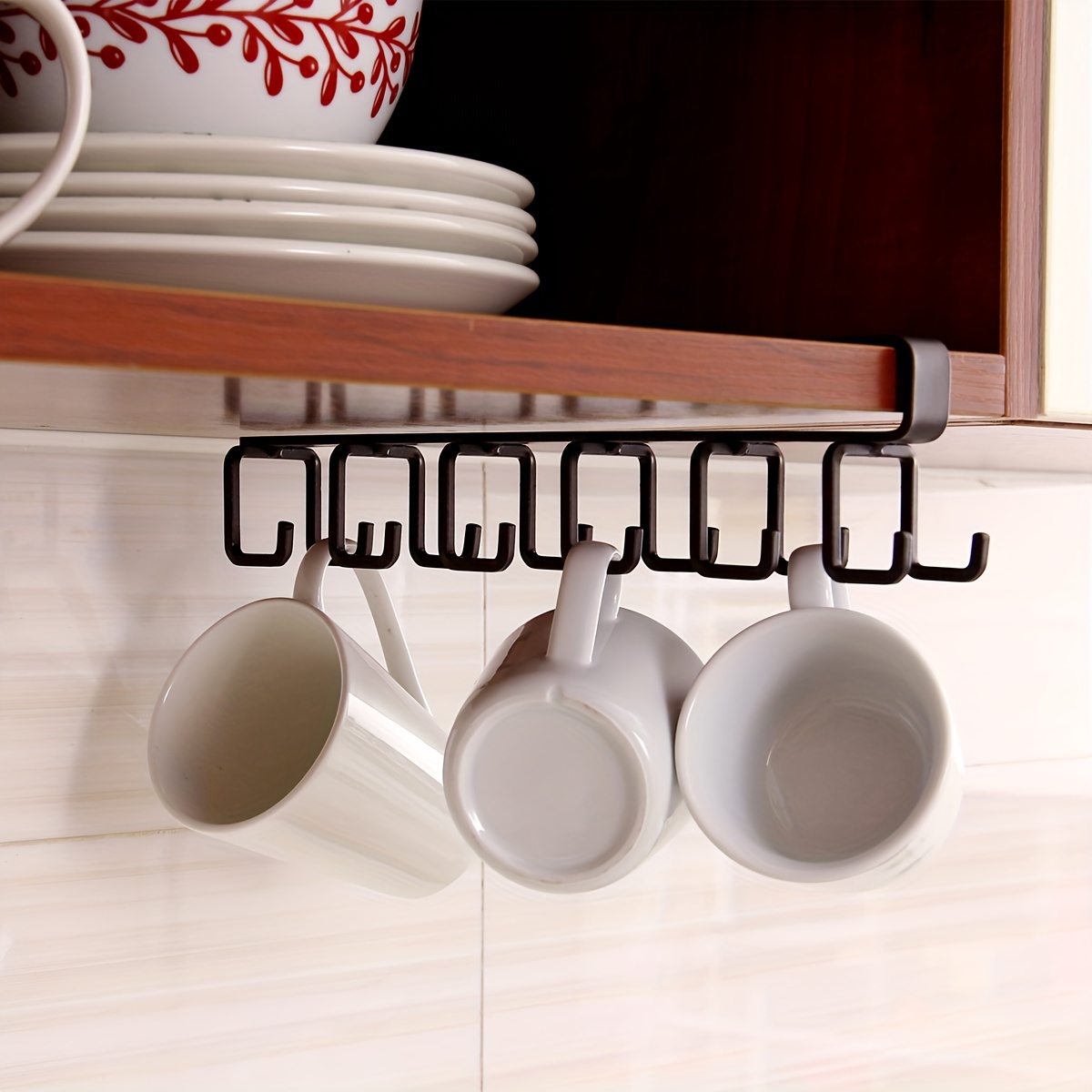 Multifunctional Punch-free Iron Storage Rack for Kitchen Cabinet,  Space-saving Organizer