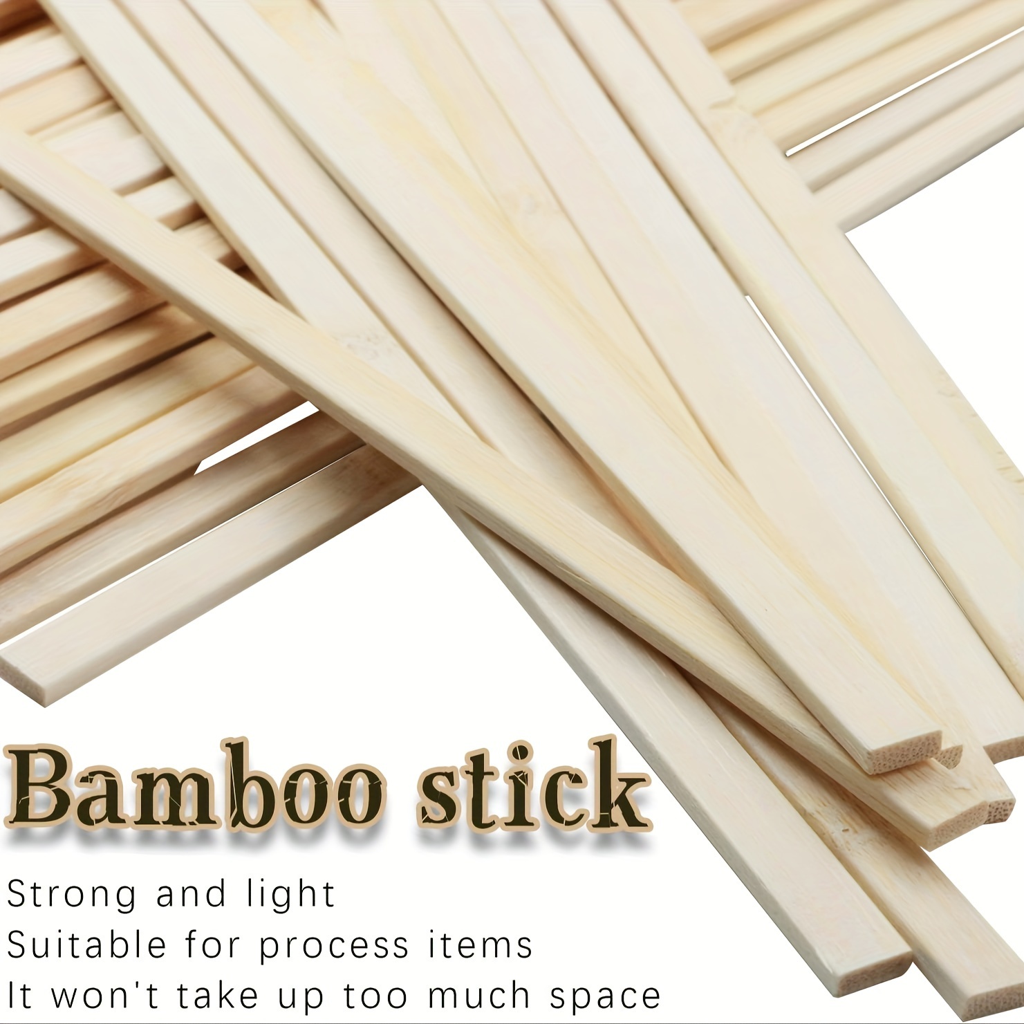  Pllieay 60 palitos de bambú de madera para manualidades, palos  extra largos para manualidades (15.7 pulgadas de largo x 3/8 pulgadas de  ancho) : Arte y Manualidades