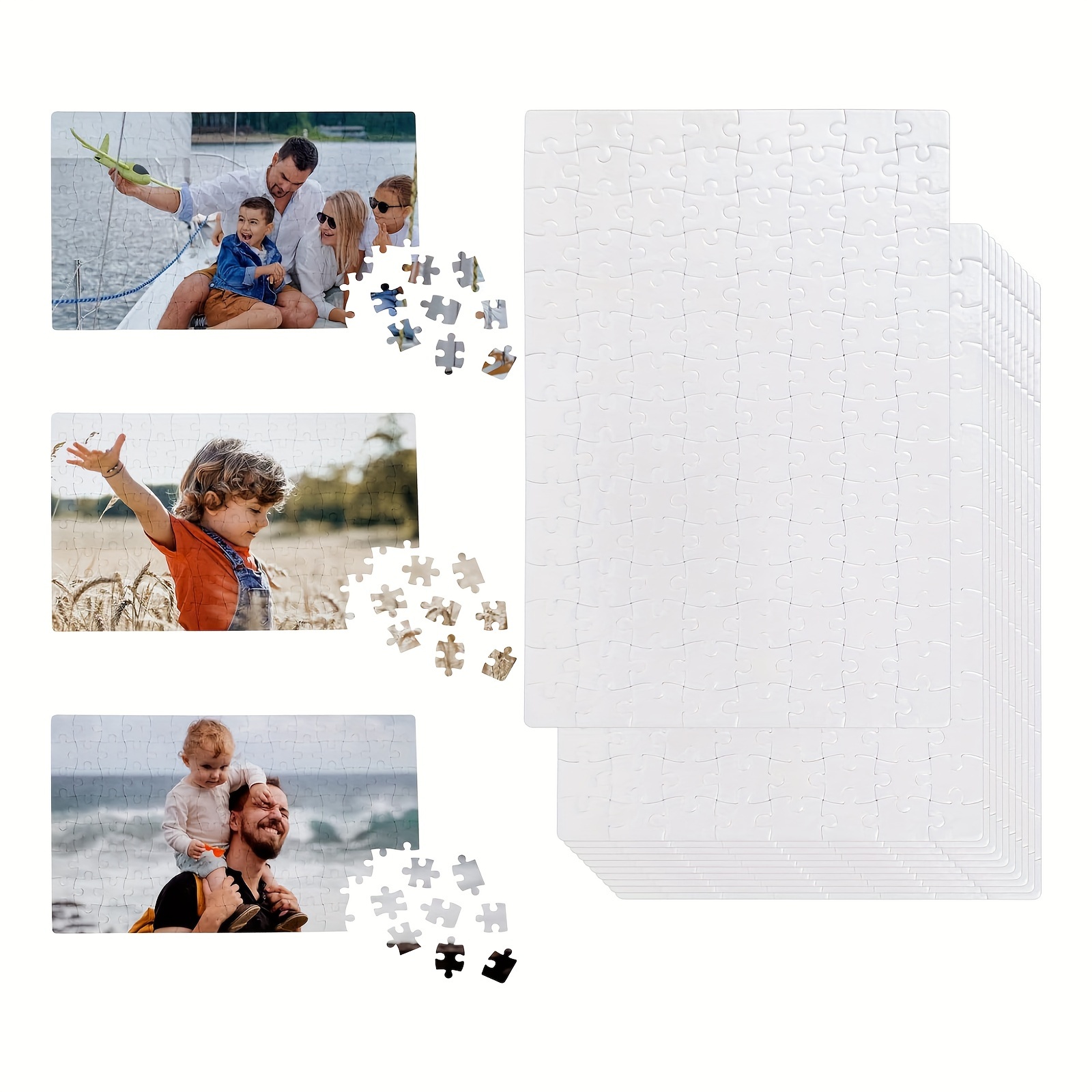  JAPCHET 12 Sets 15 x 10.2 Inches Sublimation Puzzle Blanks, 200  Pieces White Blank Sublimation Jigsaw Puzzles, DIY Custom Puzzle for Heat  Press Thermal Transfer Printing Craft : Arts, Crafts & Sewing
