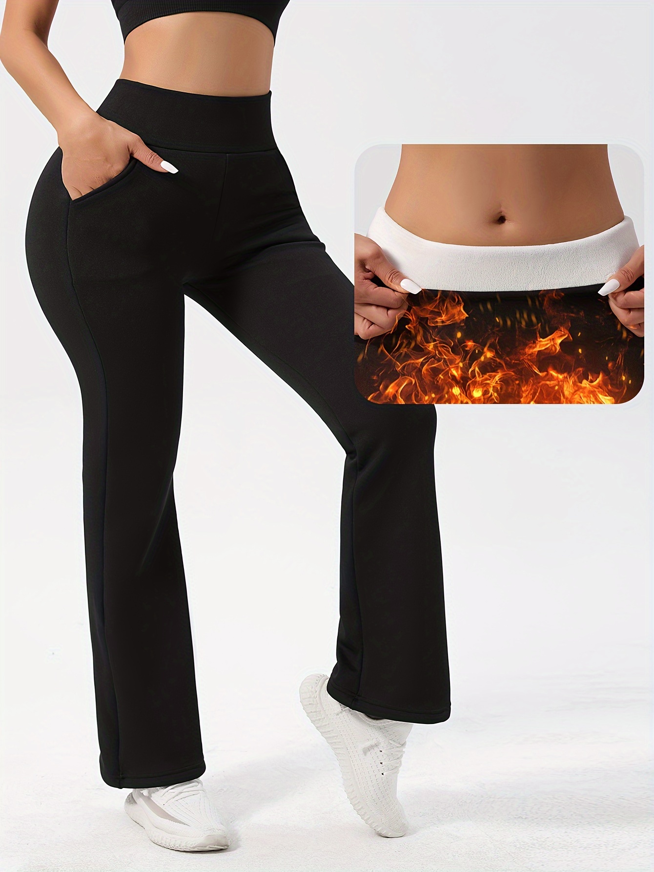 High Waist Shaping Pants Tummy Control Slimmer Fleece Liner - Temu