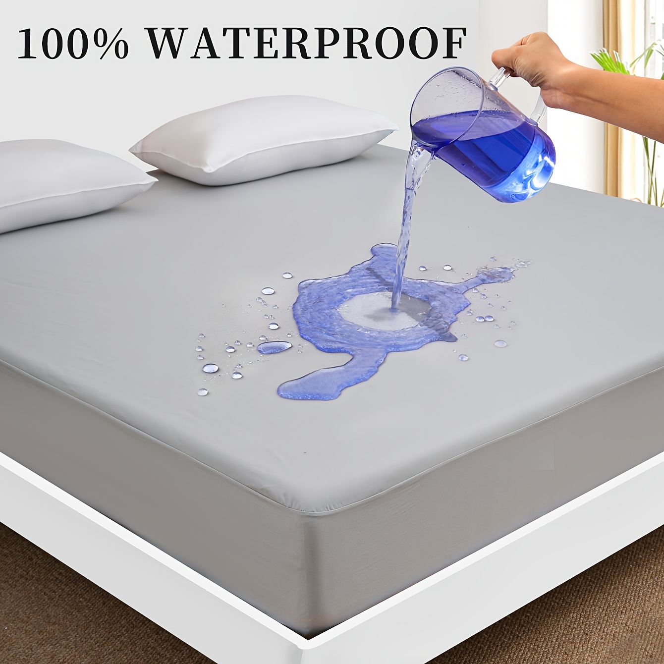 Queen Mattress Protector, Waterproof Mattress Cover Bed Protector