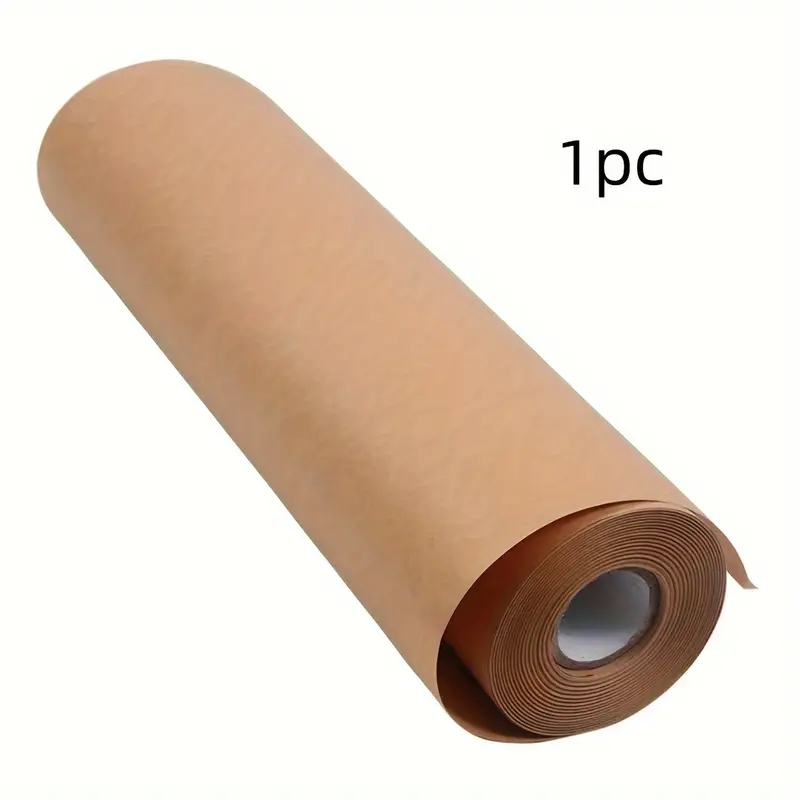 1pc, Brown Kraft Paper Roll, Brown Craft Paper Roll For Table Covering,  Brown Wrapping Paper Roll For Shipping, Brown Packing Paper Roll Paper  Table R