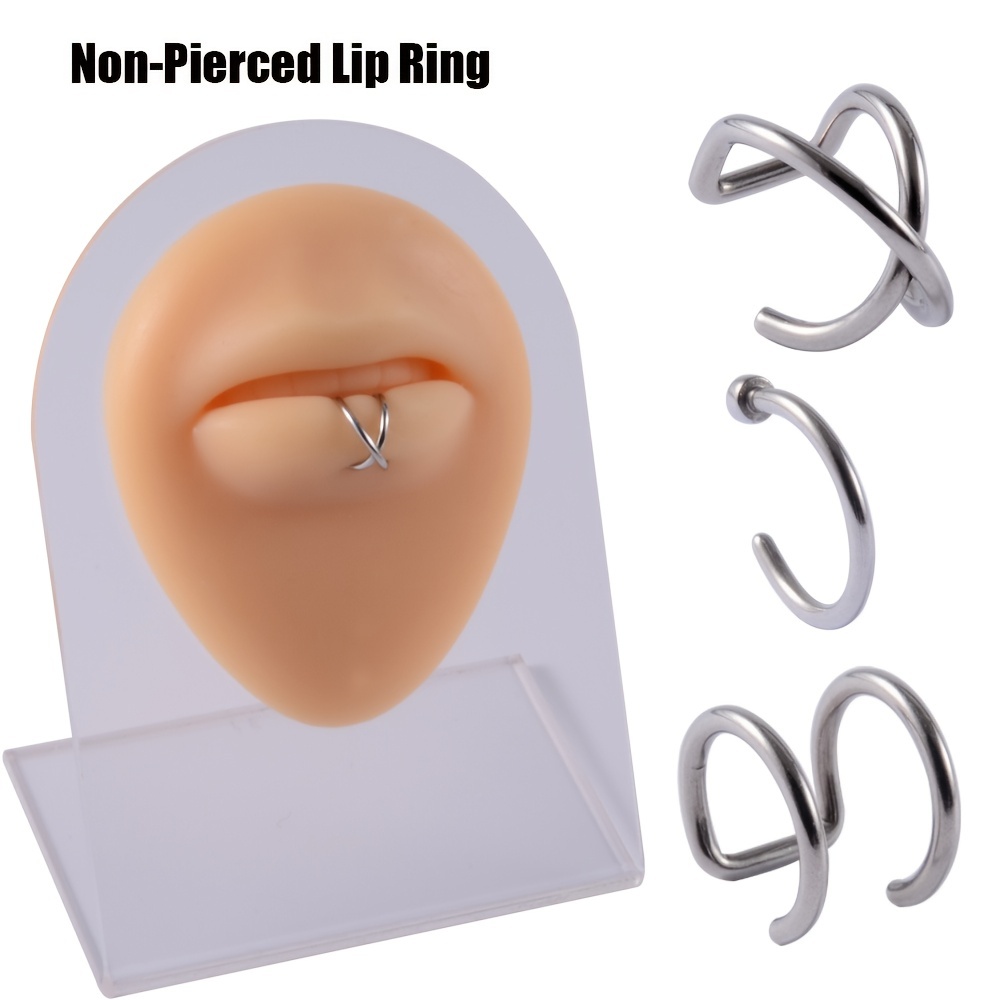 Non piercing clearance lip rings