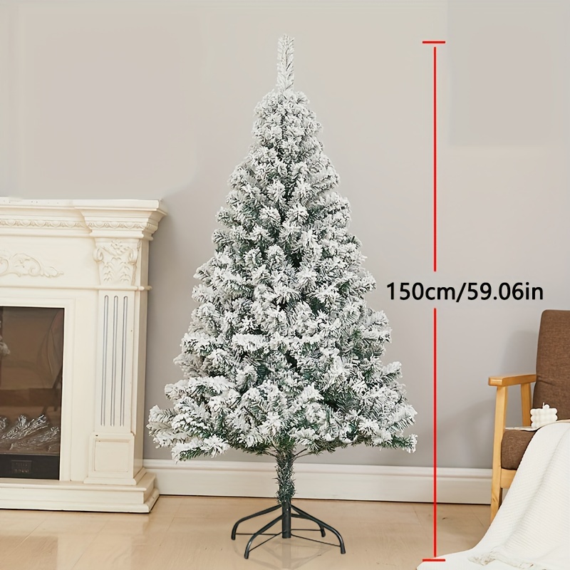 Christmas White Flocking Christmas Tree Pvc Simulation Snowfall ...