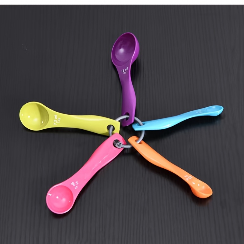 Plastic Measuring Cups and Spoons Set, 10 Pieces Plastic Measuring Cups and  Spoons, 5 Plastic Measuring Spoons for Baking and Cooking 5 Measuring Cups