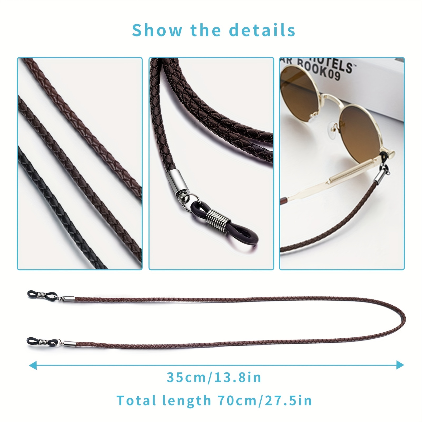 Crimmy Glasses Eyeglass Chain Strap Holders around Neck for Women, Stylish  Eye Glasses Sunglasses Mask Necklace Lanyard