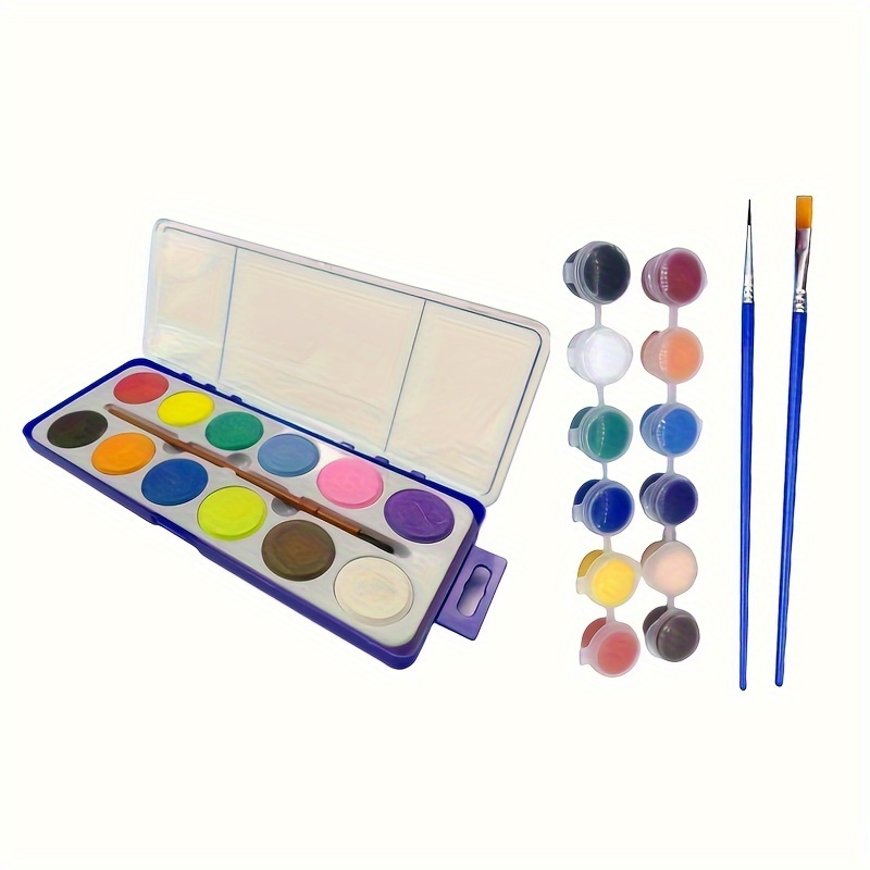 Watercolor Paint Set 12-Color Pearl Color Solid Watercolor Pigment Set  Portable Painting Paints Art Supplies Watercolor Paint,Water Colors Paint