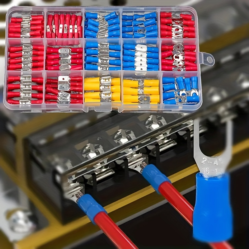 280pcs Elektro Kabel Klemmen Sortiment Set isoliert Crimp Anschlüsse Spaten