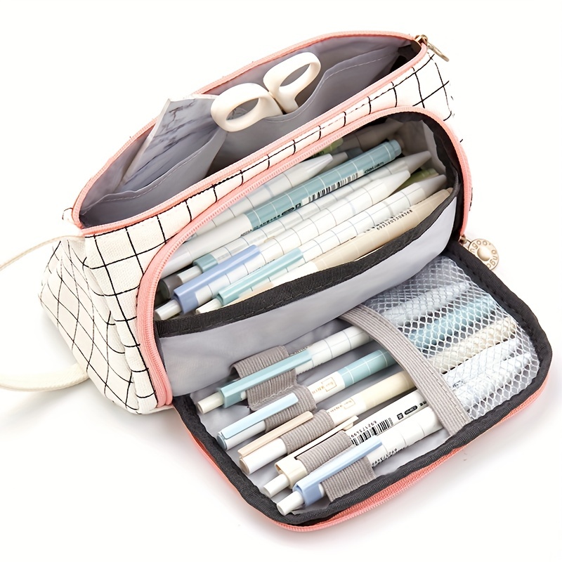 Wholesale Canvas Expandable Pencil Case With Large Capacity For Students  And Office Upgrade Holder And Organizer Bag From Hezajo, $17.93