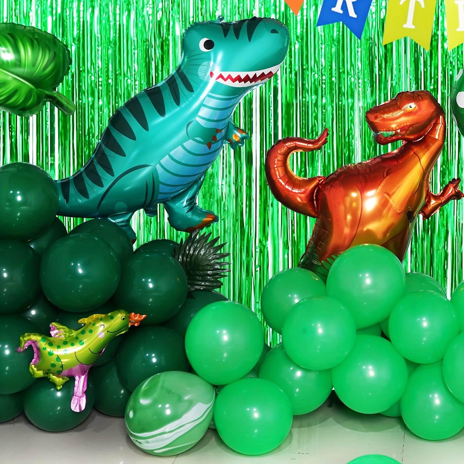 26pcs Tema Cumpleaños Dinosaurio Digital Verde Decoración - Temu Spain