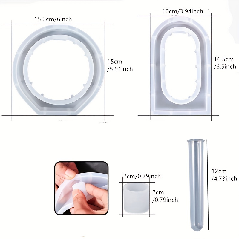 1 Stampo In Silicone Vaso Epossidico Rotondo/a Forma - Temu Italy