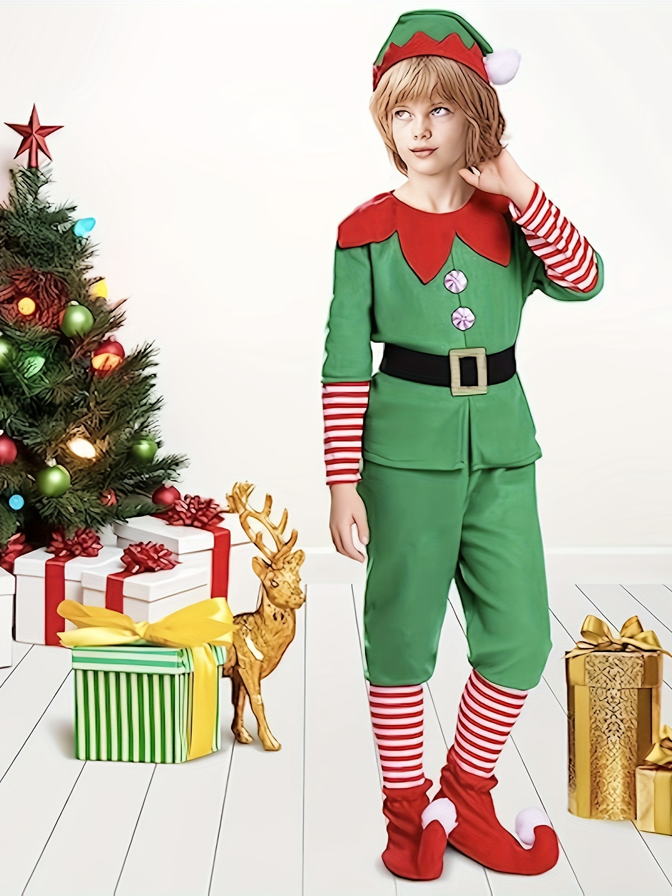 Kid's Holiday Elf Costume