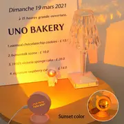 sunset lamp projection remote control 16 colors changing projector led lights floor lamp room decor night light rainbow lights for home decor living room halloween christmas decor desk office accessories for camping party perfect gift for birthday christmas details 3