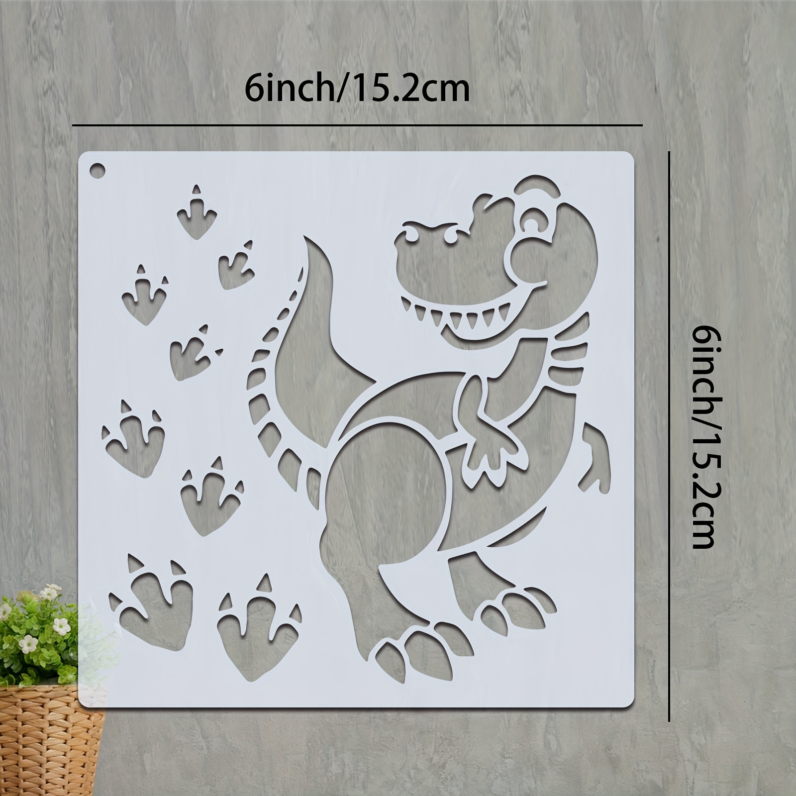 Children's Exquisite Toys 6Pcs Plastic Dinosaur Picture Stencils Drawing  Kids Painting Template N6D2 