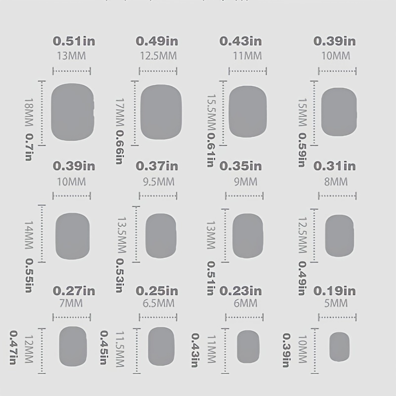Matte Short Square Press On Nails 288pcs