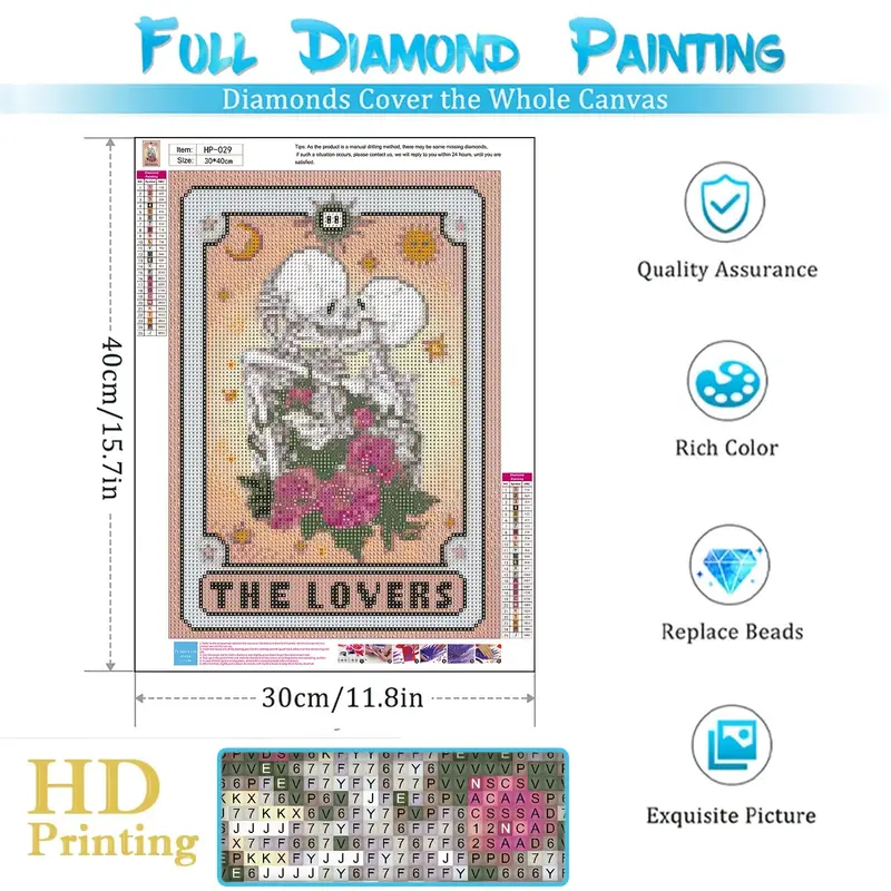 5d Diy Skull Love Diamond Painting Kits For Adults Full - Temu