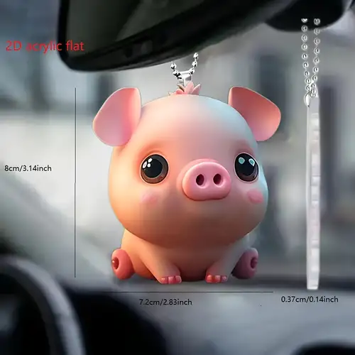 1pc Super Süße Cartoon-Schwein Auto-Ornament Kreative Harz Micro