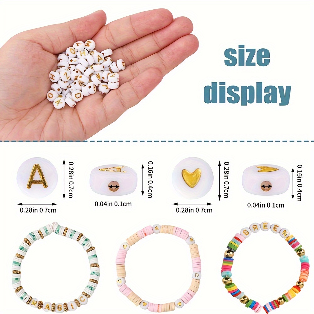 28 Types Letter Beads Heart Pattern Beads For Jewelry Making - Temu