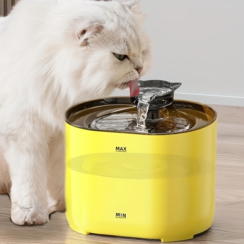 Fuente de agua para gatos, bomba ultra silenciosa interior de acero  inoxidable, dispensador automático de 2L/67oz para perros, fuente de agua  para
