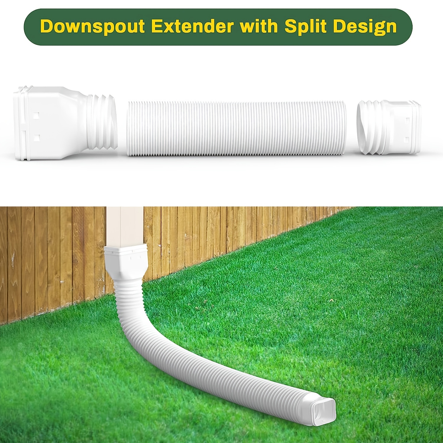 Rain Gutter Downspout Extensions Downspout Extender Downspout Extension Flexible  Shapeable Drain Pipe Gutter Connector Water Damage Prevention : :  Tools & Home Improvement