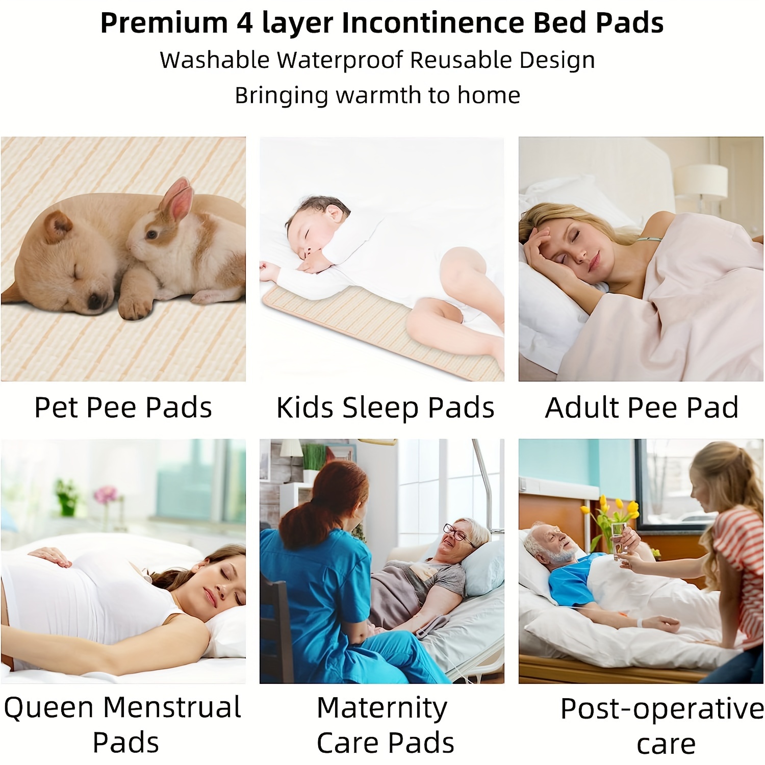 Waterproof Bed Sheet Incontinence Pad For Elderly And Paralyzed Patients -  Large Size Reusable And Washable Urine Pad
