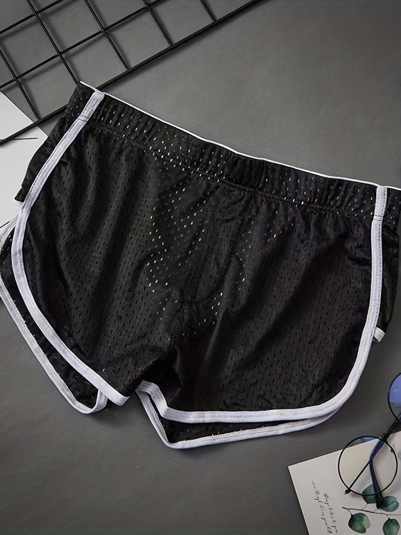 Men Boxer Underwear Ice Silk Comfortable Home Underpants Loose