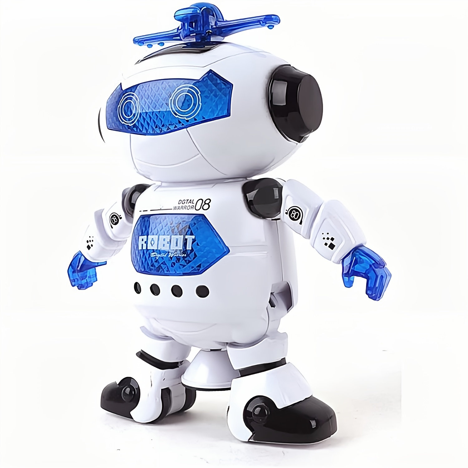 Toysery Walking Robot Toys for Kids - 360° Body Spinning Dancing Robot Toy  with LED Lights Flashing and Music, Smart Interactive Electronic Kids Robot