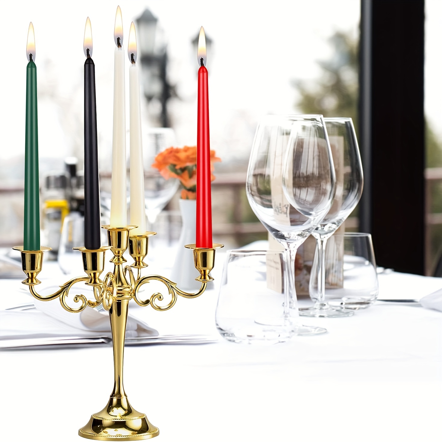 Tall White Taper Candles (h) Dripless Unscented Dinner - Temu