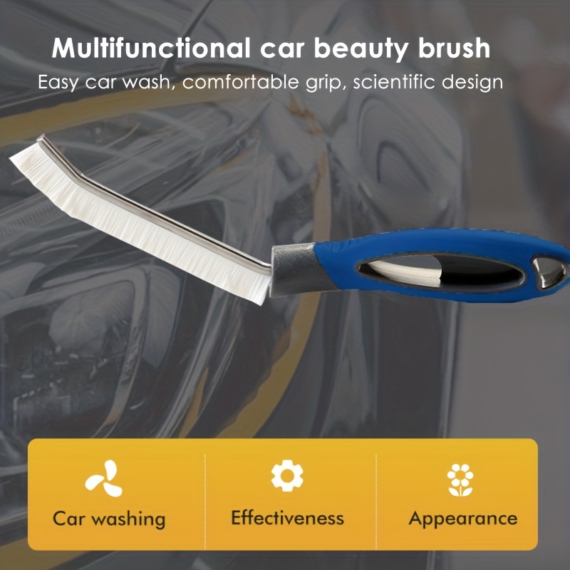 Universal Blue Window Corner Brush Cleaning Car Crevice Brush For