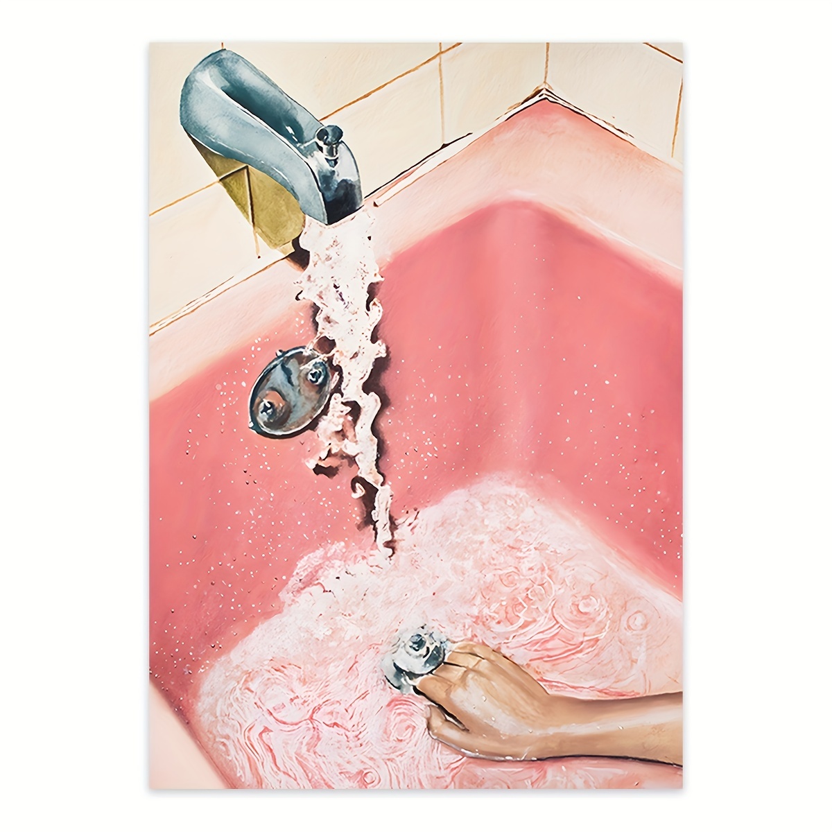 White Rabbit Inn Art Print, Vintage Bunny Oil Painting Canvas Poster