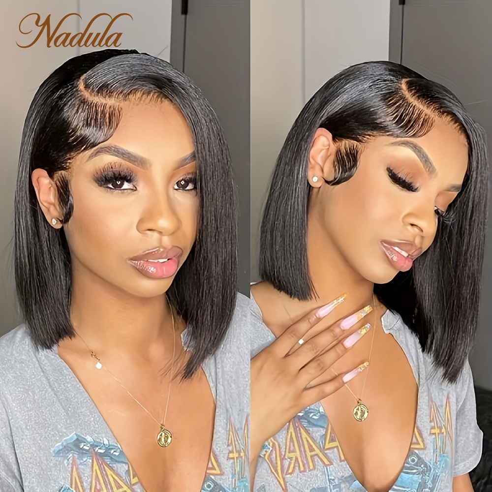 Short Bob Straight Hair Wigs 13x4 Lace Front Wigs Cute Bob Transparent Lace Front Hair Wigs With Natural Hairline Comfortable And Breathable Lac