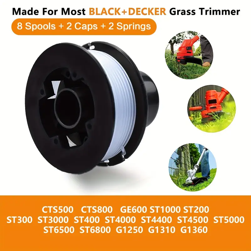 Replacement Rs-136-bkp & A6226-xj String Trimmer Spool Compatible For Black  & Decker Cst500 Cst800 Ge600 St1000 St200 St300 St3000 St400 St4000 Models  - Temu