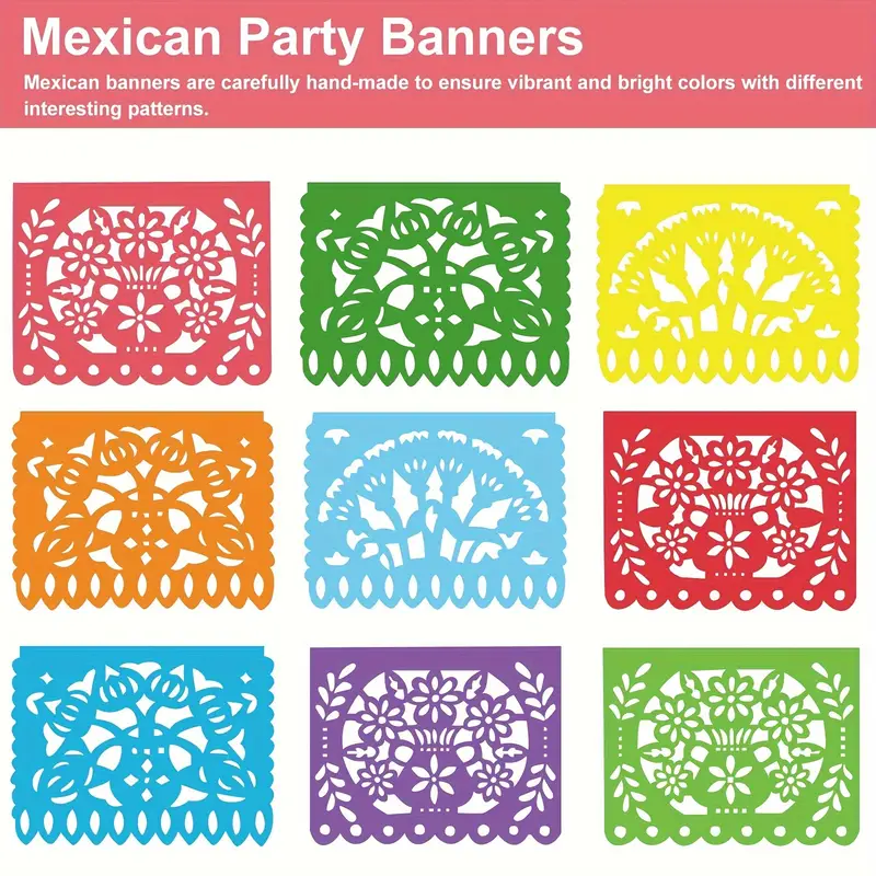 Mexican Pull Flag (large Flag) Plastic Carnival Banner - Temu