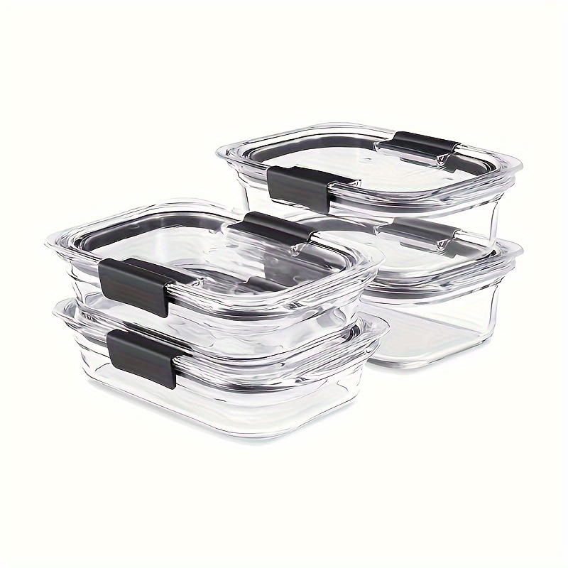 Upgraded Buckle Lock Transparent Food Storage Container With Lid Suitable  For Restaurant Dishwasher Safe For Restaurants - Temu