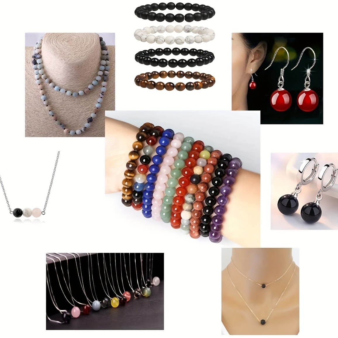 Buy Stone Beads for Jewelry Making Natural Lightning Vein Bracelet