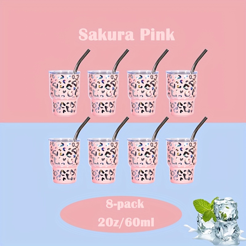 Sakura Train Mini Tumbler Shot Glass With Straw Tumbler Shot - Temu