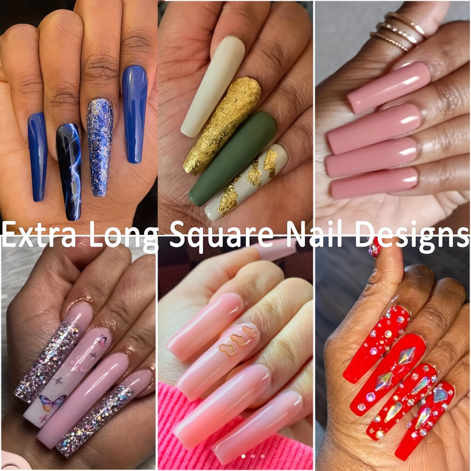 XL shops square PRESS ON NAILS