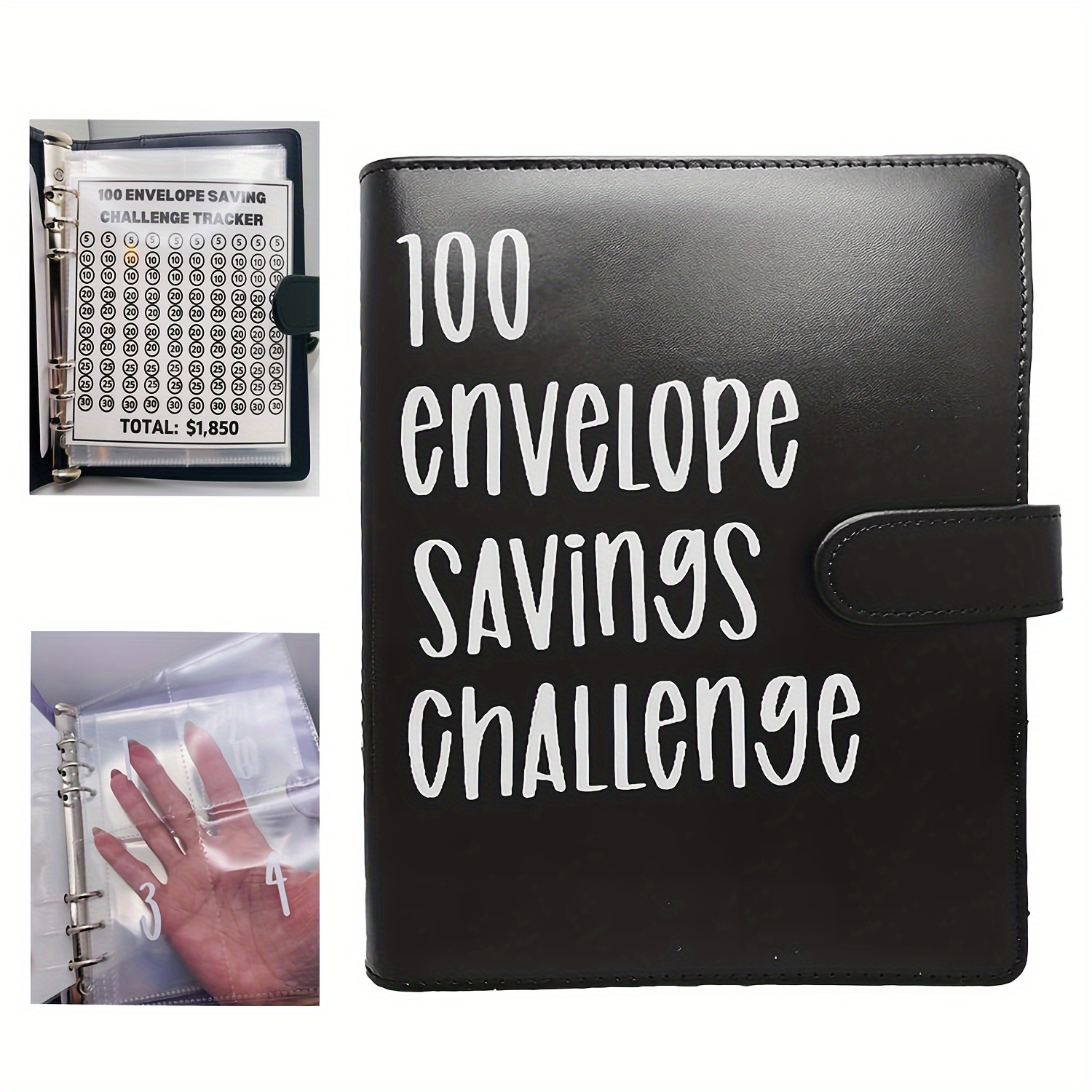 100 Envelope Challenge Box Set Waterproof Documents Bills Cash Storage Box  Money Saving Envelopes Storage Box