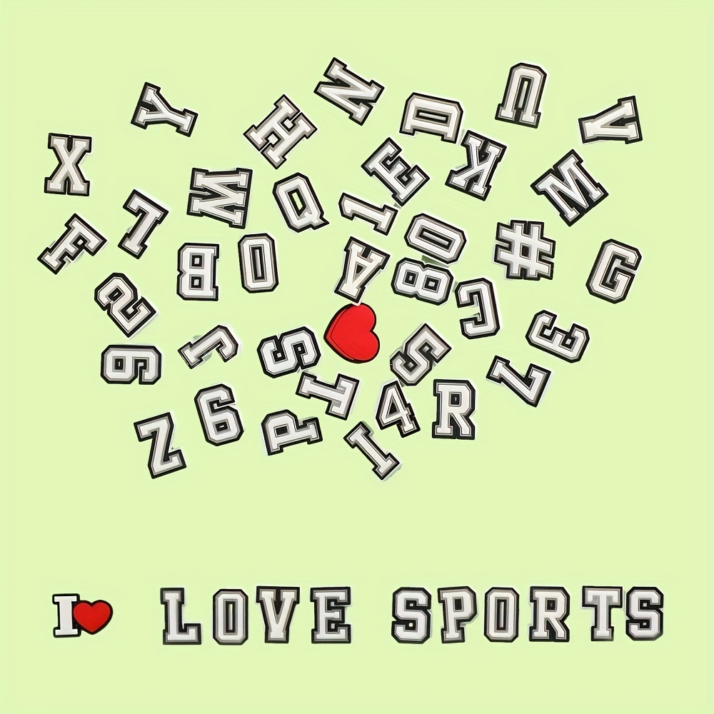  Letters Numbers and Sports Charms for Clog Shoe