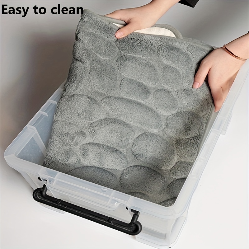 3pc Soft Non Slip Bath Mat Set Bathroom Accessories