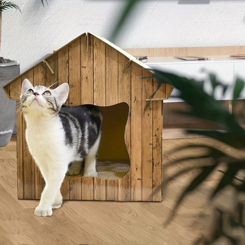 クリエイティブな猫の家DIYダンボール家具の家猫の引っかきボード猫の