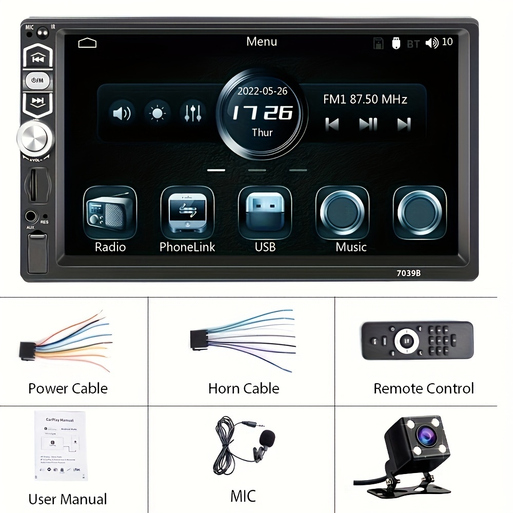 Car Radio 12v Universal Single Din Intelligent Bt Car Stereo - Temu