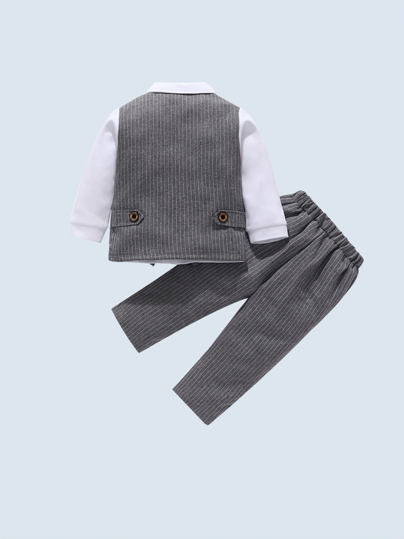 Boys Gentleman Suit Formal Shirt Vest Pants Set