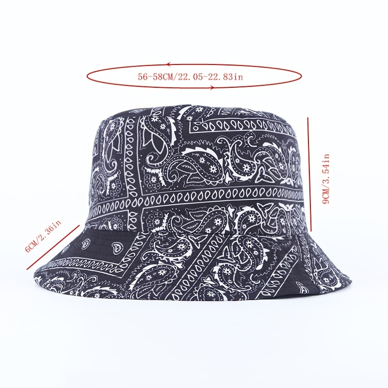 Mens Bandana Pattern Fisherman Hat Outdoor Bucket Hat For Spring Summer -  Jewelry & Accessories - Temu Canada