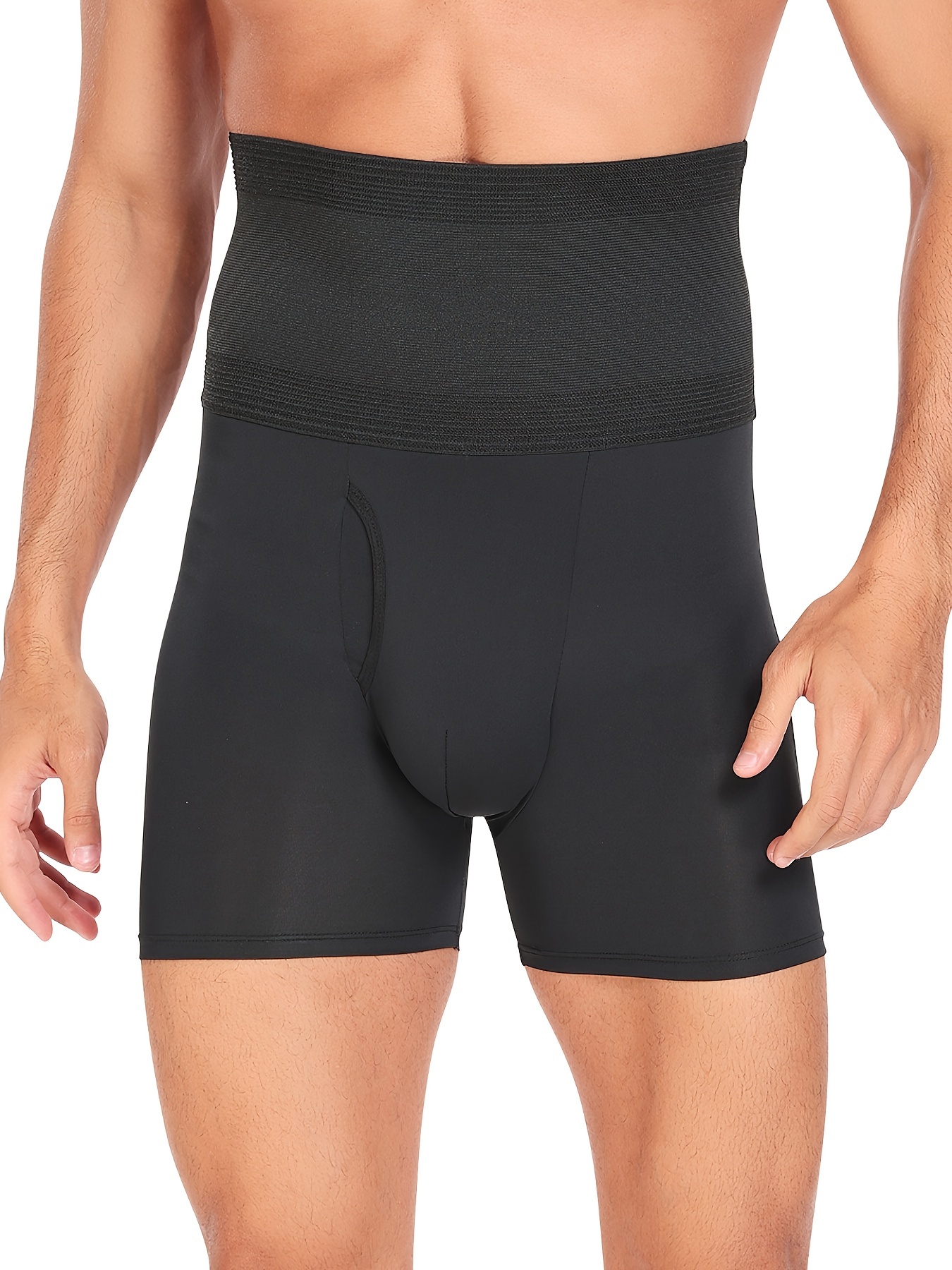 Men Shapewear Compression Body High Waist Tummy Control Slimming Bodysuit  Boxer Briefs Long Leg Underwear for Men
