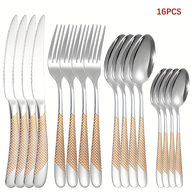 Stainless Steel Cutlery Cutlery Star Diamond Simple Western - Temu