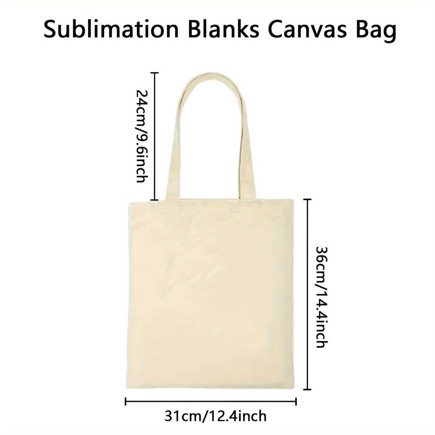 12pcs Sublimation Tote Bags Sublimation Blanks Canvas Bag Bulk Reusable  Heat Transfer Grocery Shopping Cloth Bags