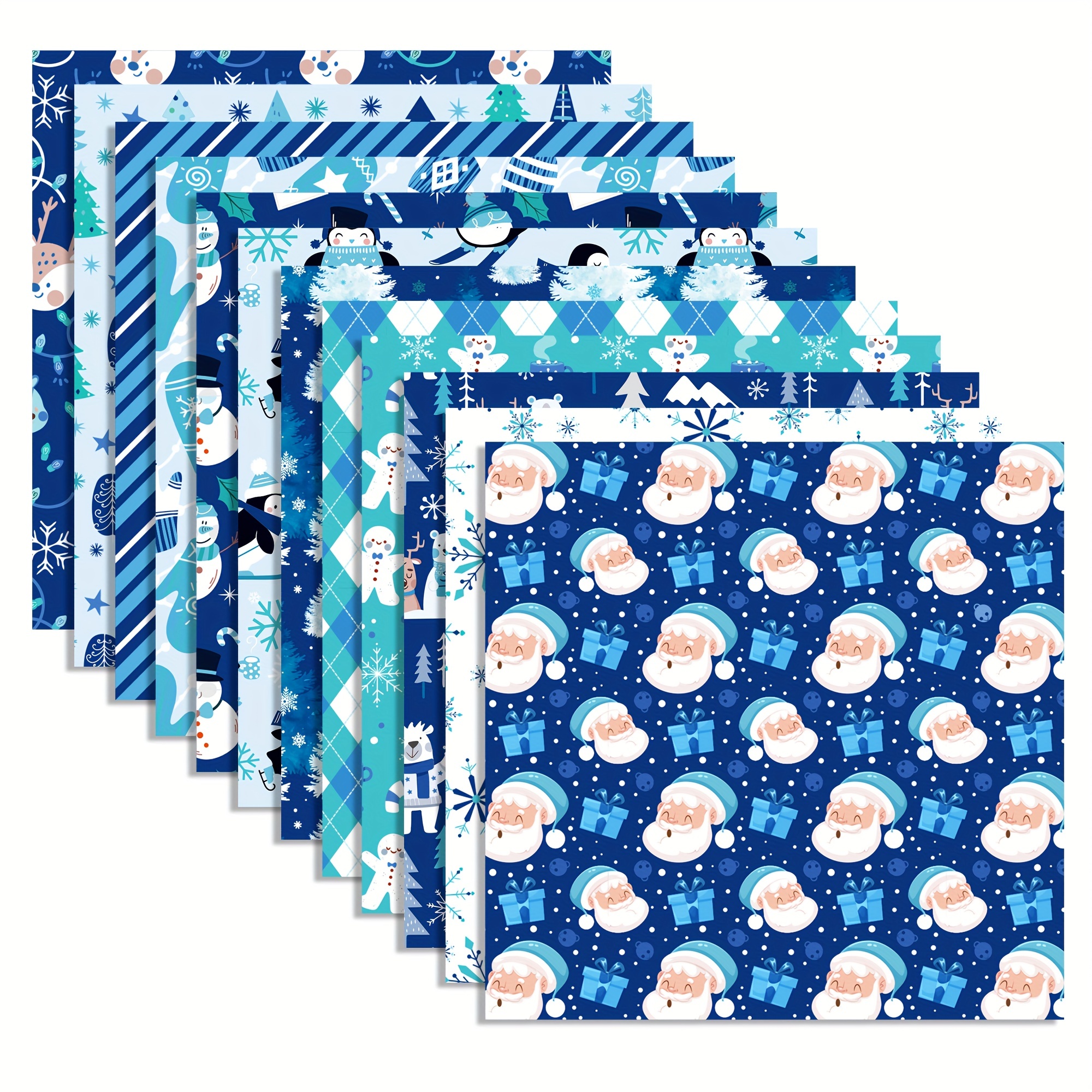 Winter Scrapbook Paper: Double-Sided Blue Pattern Sheets Designed for  Scrapbooking, DIY Projects, Crafts, Origami, and More