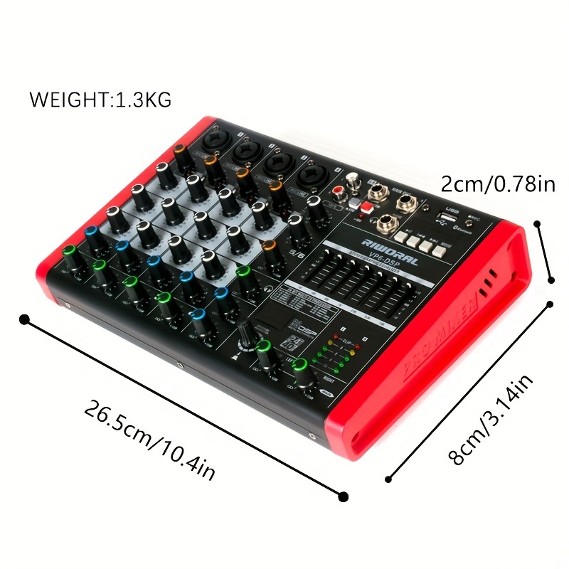 Riworal Ux04 Professional Audio Mixer 4 channel Mixer For - Temu