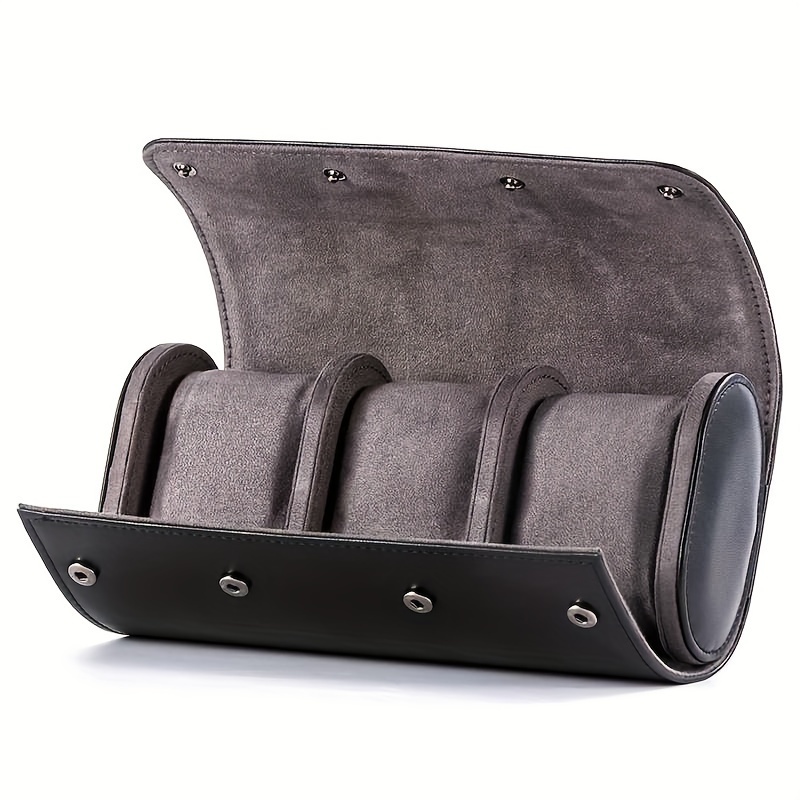 Image of Watch Storage Box Watch Roll 1-2-3-4 Slots Watch Bag Watch Packaging Black Red Blue Green Brown Watch Bag Single Watch Bag Does Not Watch